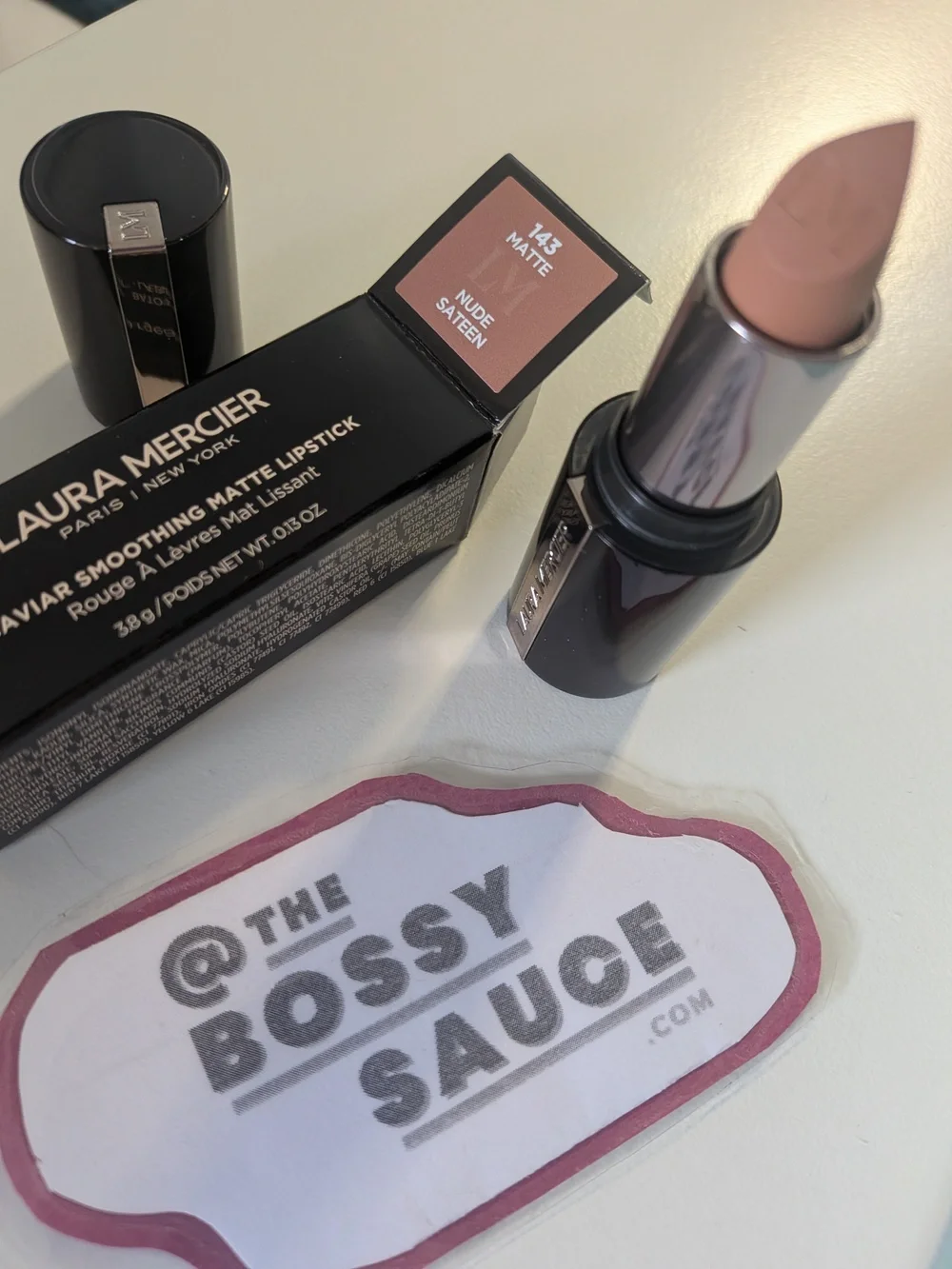 🌸 Laura Mercier Smoothing Matte Lipstick 143 Nude Sateen NWT